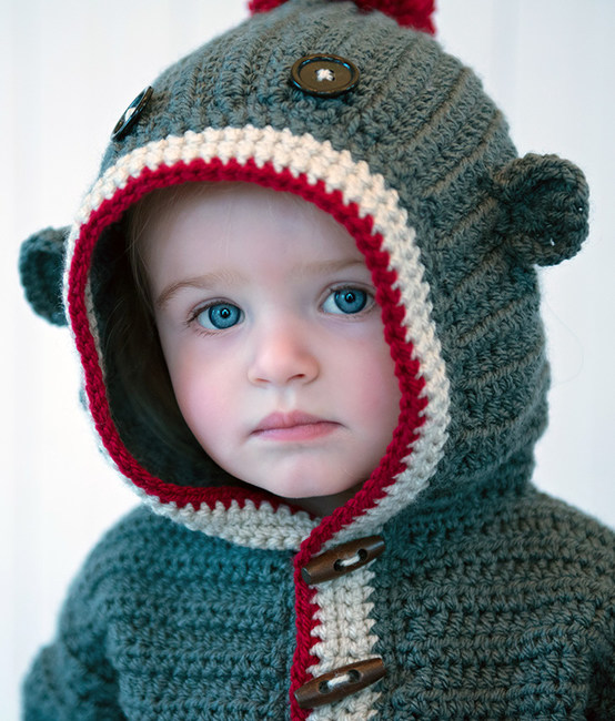 Sock Monkey Hoodie Socks Crochet pattern Ribblr