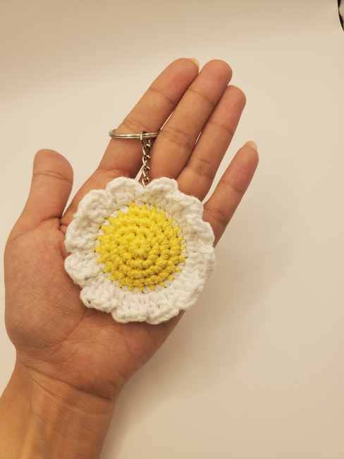 Crochet Flower Key Holder/daisy Key Chain/flower Keyring 