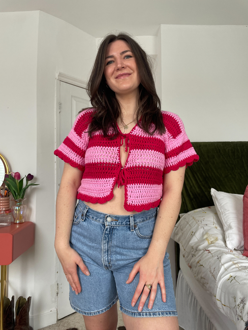 crochet striped shorts tutorial  easy & beginner-friendly! 