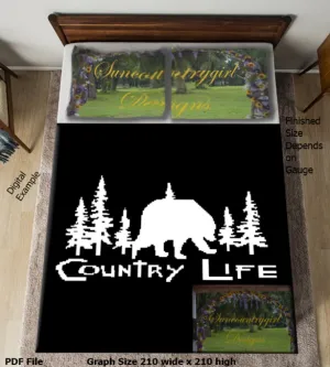 Country Life graphghan 210 x 210