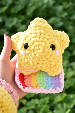 Rainbow Shooting Star Crochet Pattern