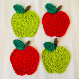 Crochet Apple Coaster