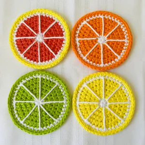 Crochet Citrus Coasters