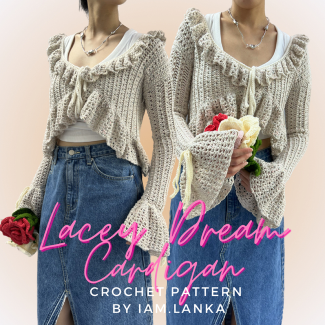 Crochet Pattern Easy Spring Cardigan Pattern Short Sleeve 