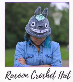 Racoon Crochet Hat