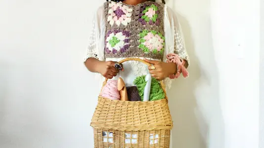 The Garden Square Crochet Vest