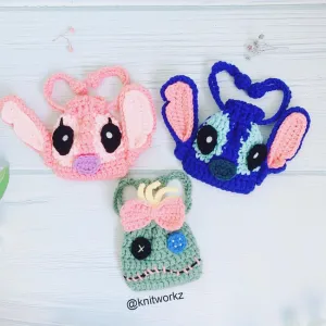 Stitch and friends airpods drawstring pouch