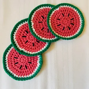 Crochet Watermelon Coaster