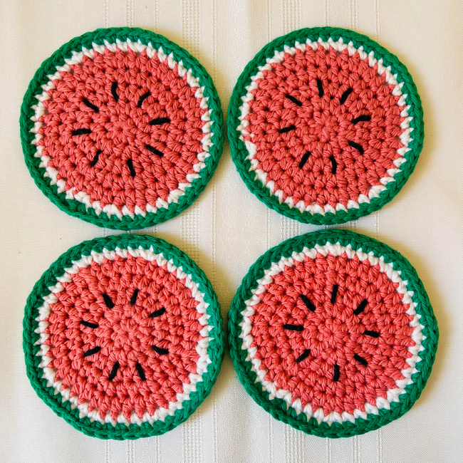 Crochet Fruit Coasters Bundle: Crochet pattern