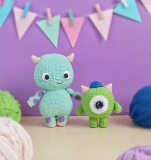 Mike and Sulley the amigurumi monsters