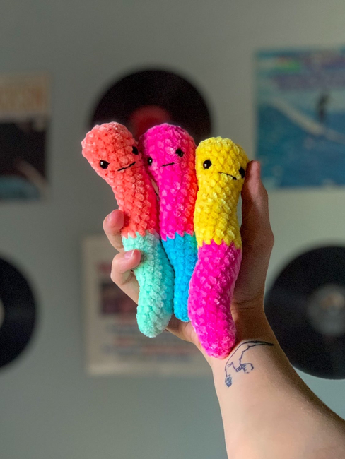 PATTERN: Crochet Emotional Support Worm 