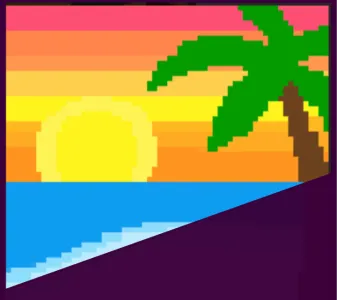 Sunset at the beach (graph only)