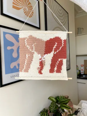 Crochet Elephant Wall Hanging Pattern