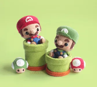 Mario and Luigi Amigurumi