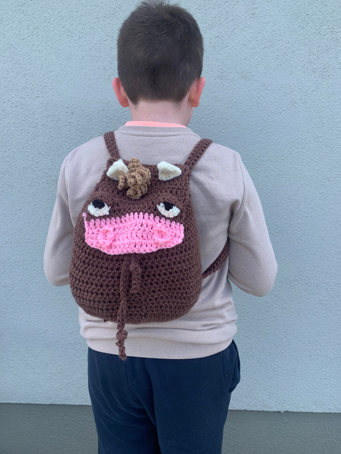 Crochet Dinosaur Backpack, Crochet Backpack Pattern, Crochet Kids