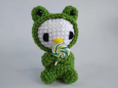 Hello Kitty Frog Plushie