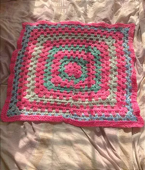 crochet infinity granny square baby blanket pattern