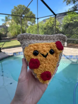 Pizza slice crochet pattern