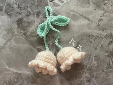 Lily of the valley bag charm