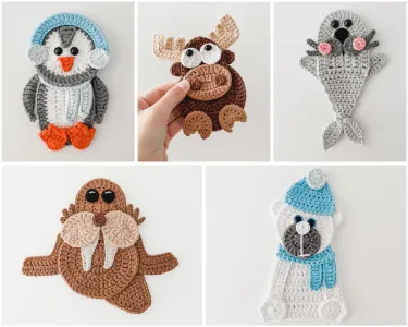 5 Arctic Friends Applique Bundle