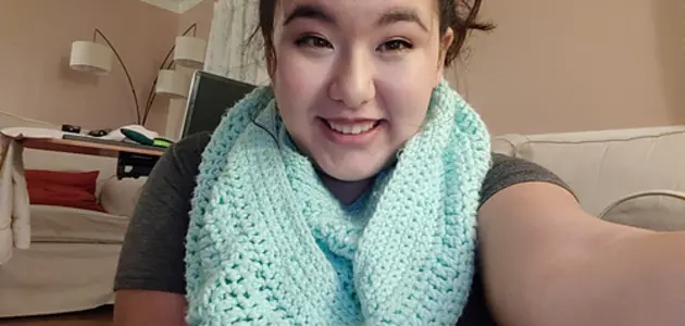 Minty winter scarf