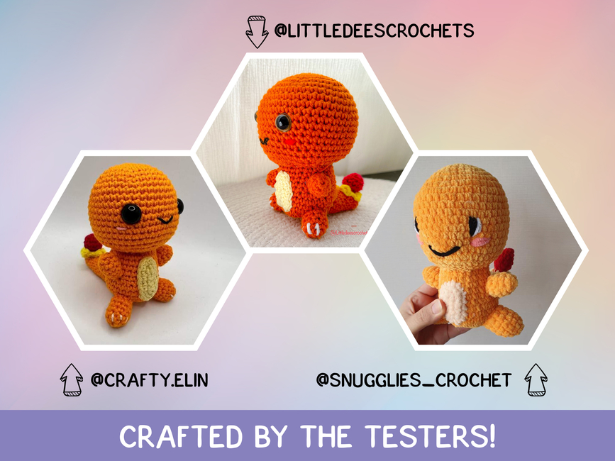 Charmander Pokémon Keychain - Brand New Amigurumi Crochet Kanto Starter 1pc