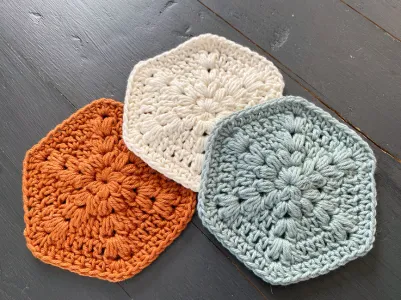 Flower Power Hexagon Coasters