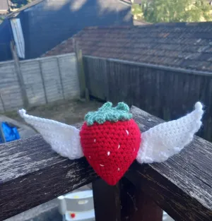 Celeste Winged Strawberry Amigurumi