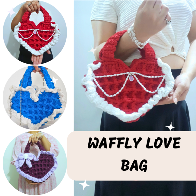 Hearts of Love Crochet Tote