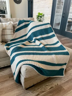 Striped Wattle Stitch Blanket