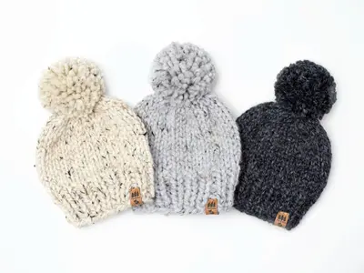 Pompom Solid Winter Toque Hat