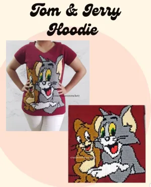 Tom & Jerry Hoodie | Free graph pattern