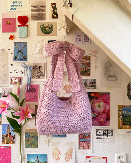 Big bow bag Mini bow bag: Crochet pattern