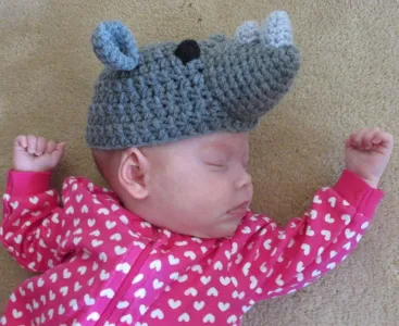 Rhino Hat Newborn to Adult