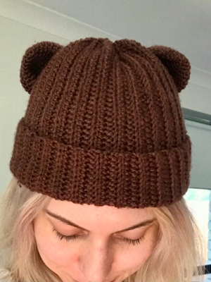 Brown Bear Hat Crochet Pattern 053 - Alena's Design