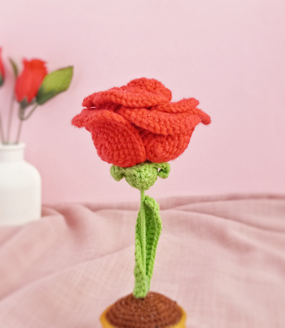 Crochet Flower Bouquet A for Beginners. Rose, Tulip Flower PDF