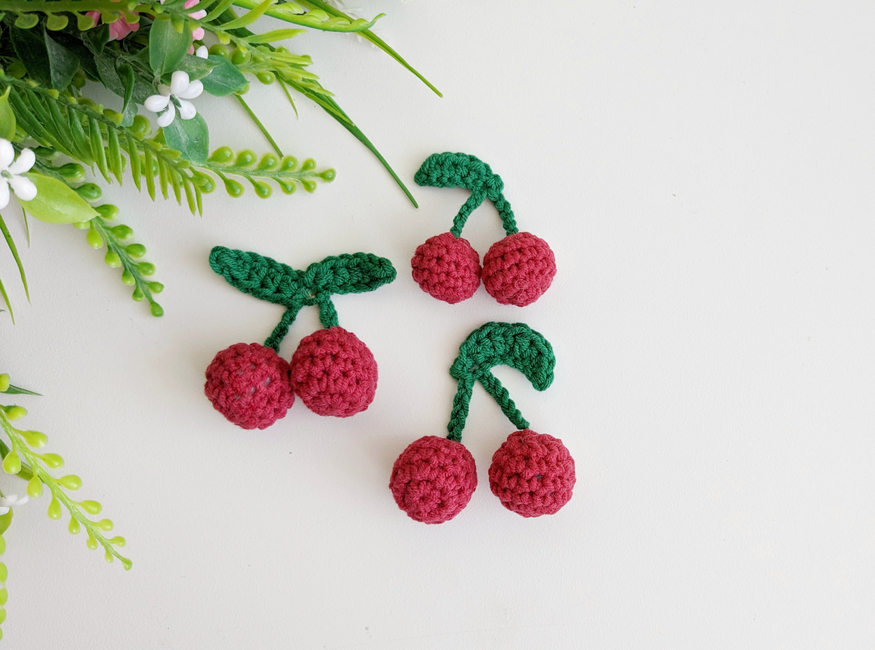 Crochet Cherry Keychain Tutorial - Crochet Kingdom  Crochet keychain  pattern, Crochet flower patterns, Crochet keychain