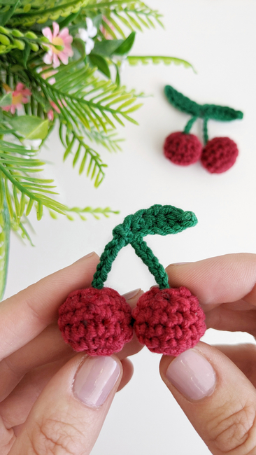 Crochet cherry pattern easy: Crochet pattern