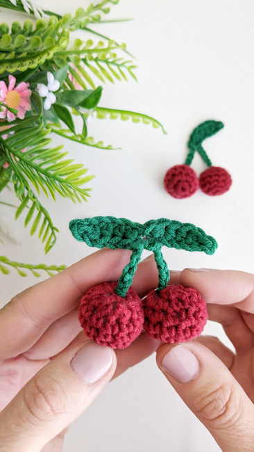 Other, Crochet Cherry Keychain 🍒