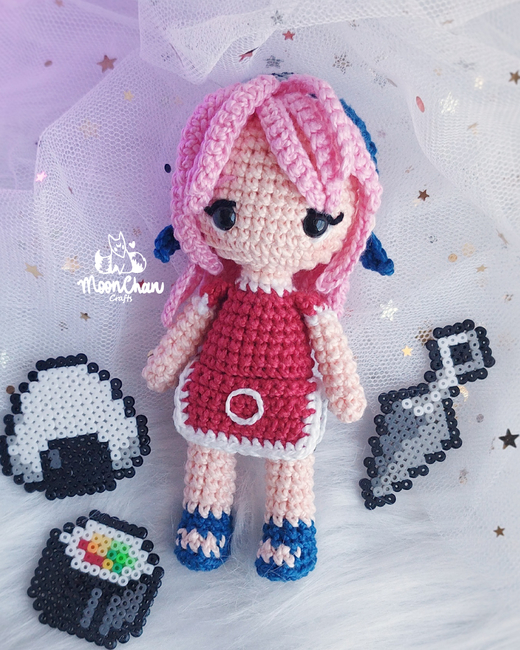 Plush Sakura Spike💜  Sakura, Handmade, Crochet