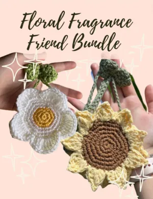 Floral Fragrance Friend Crochet Pattern Bundle - Sunflower and Daisy