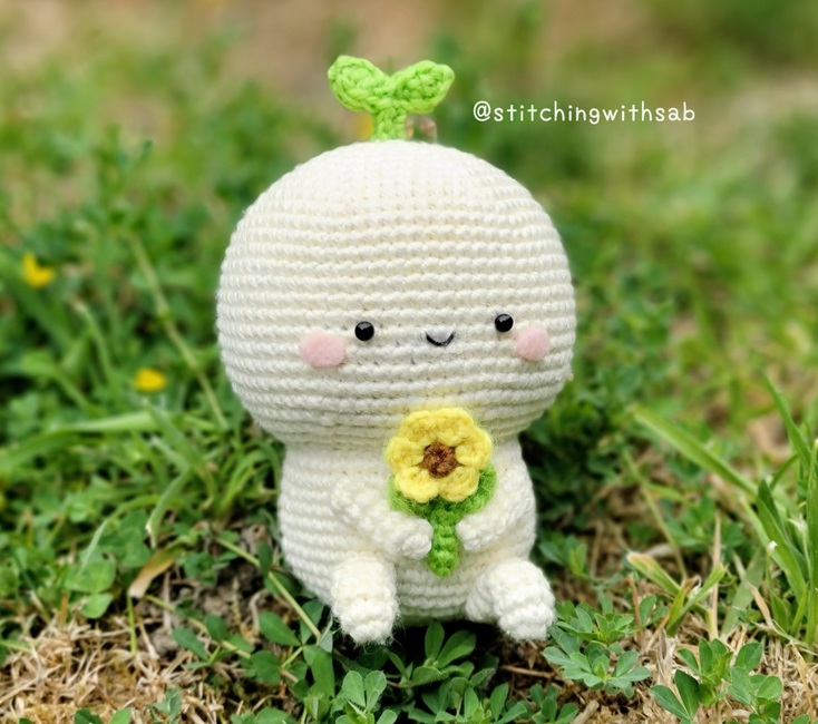 Sunflower Sprout Boy Crochet: Crochet 