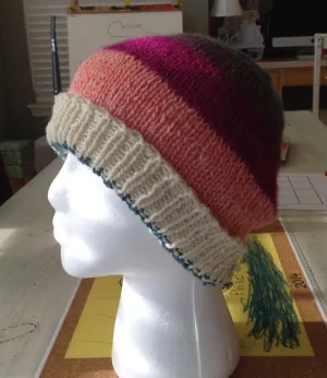 My favorite worsted to fingering yarns sampler hat pattern