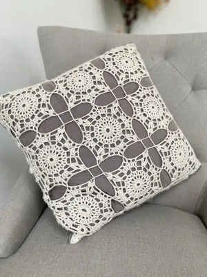 Lace Square Cushion