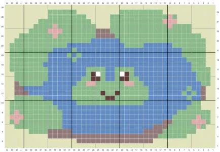 Grid Pattern - Frog