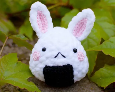 Shiro the Onigiri Bunny  amigurumi crochet pattern