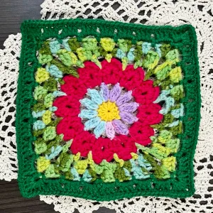 Gerbera Daisy Granny Square