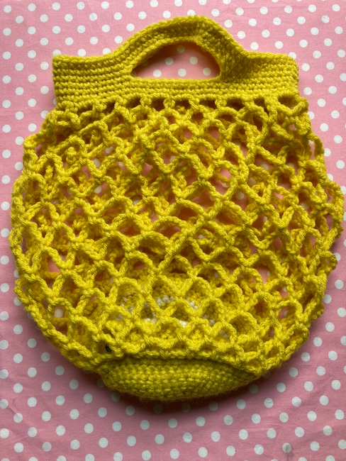 How to Crochet a Lemon Net Bag/Grocery Bag - Step by Step Tutorial -  Beginner Friendly 