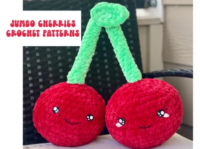 Jumbo Cherry Crochet Pattern