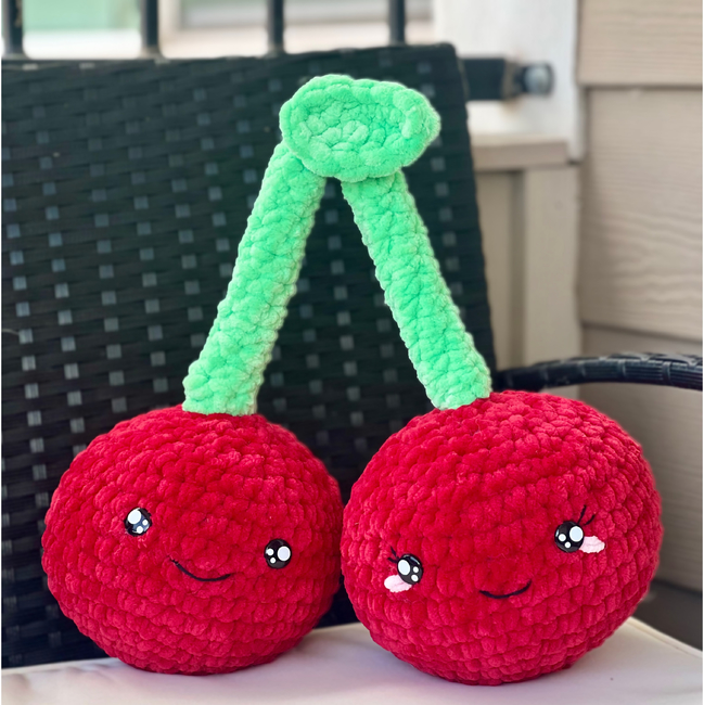 Crochet Cherry Keychain Bag: Crochet pattern